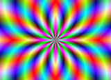 rainbow colored explosion of energy