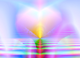 pastel spiritual fractal landscape - by Jack Yaco